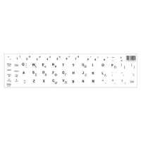 Ελληνικά γράμματα σε αυτοκόλλητο universal για πληκτρολόγιο notebook, White (0.107mm)